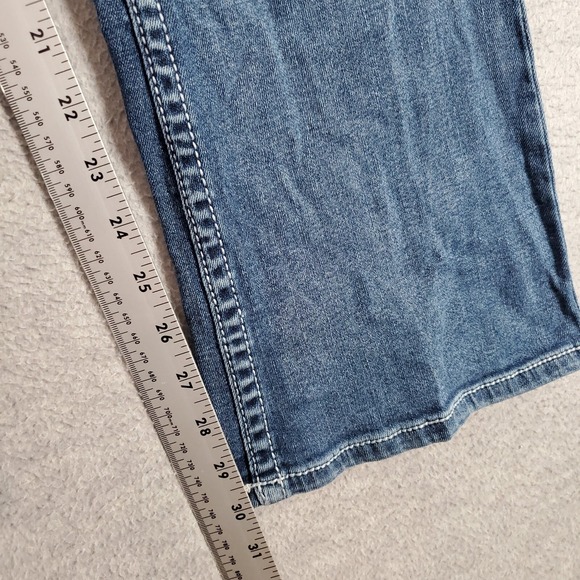 Shyanne Women Jeans 31x32 Short Blue Denim Wide Leg Mid Rise ACTUAL 30x30 - Picture 5 of 10